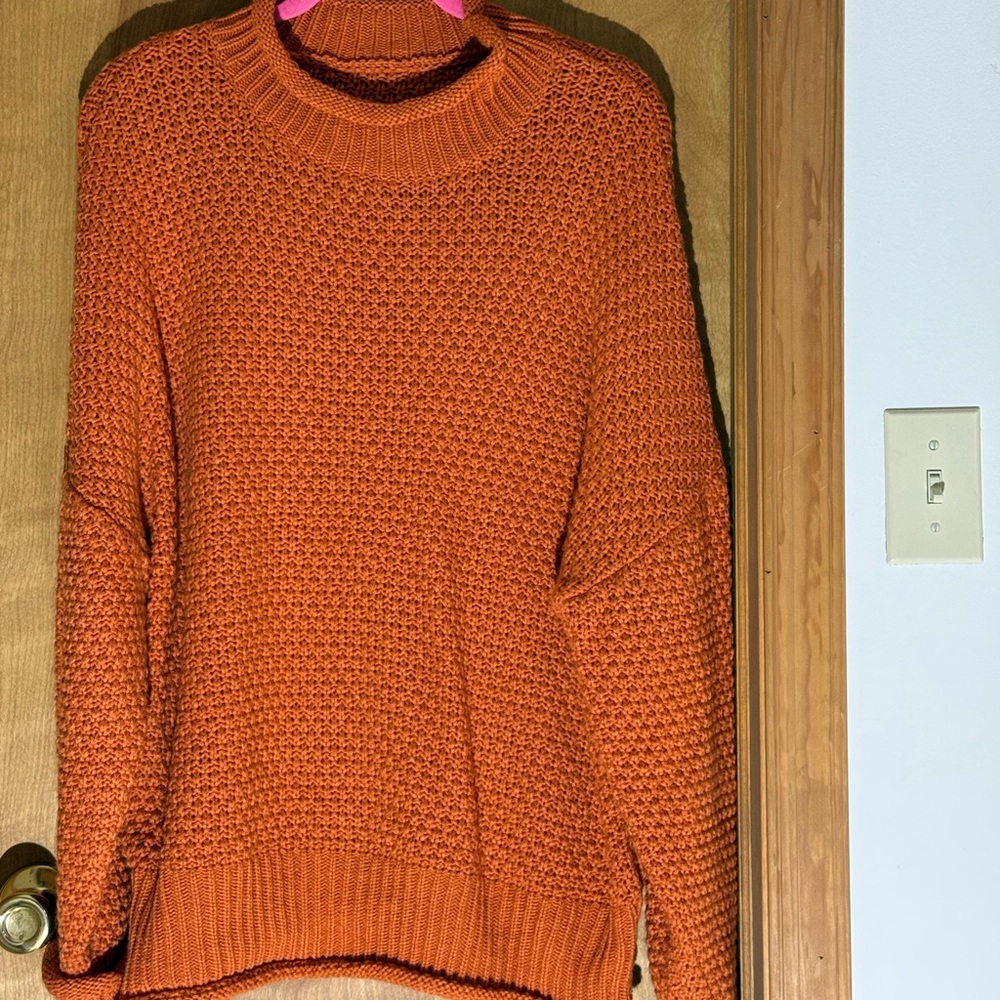 Cozy Orange Knit Sweater